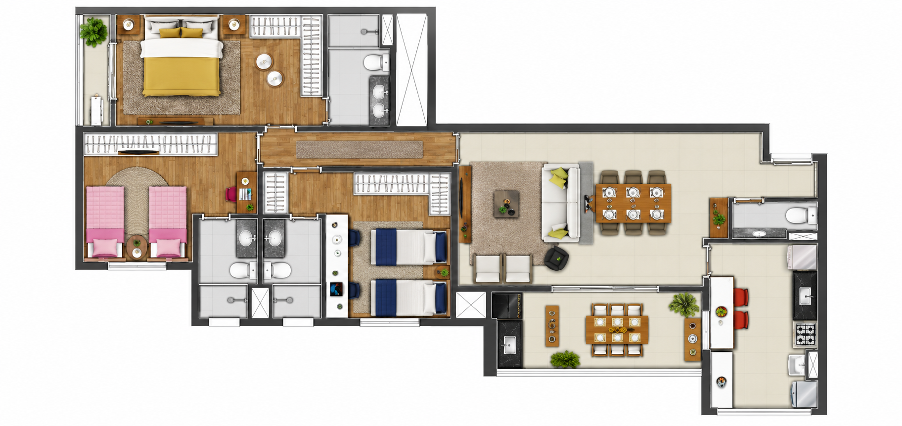 3 dorms. | 120 m²